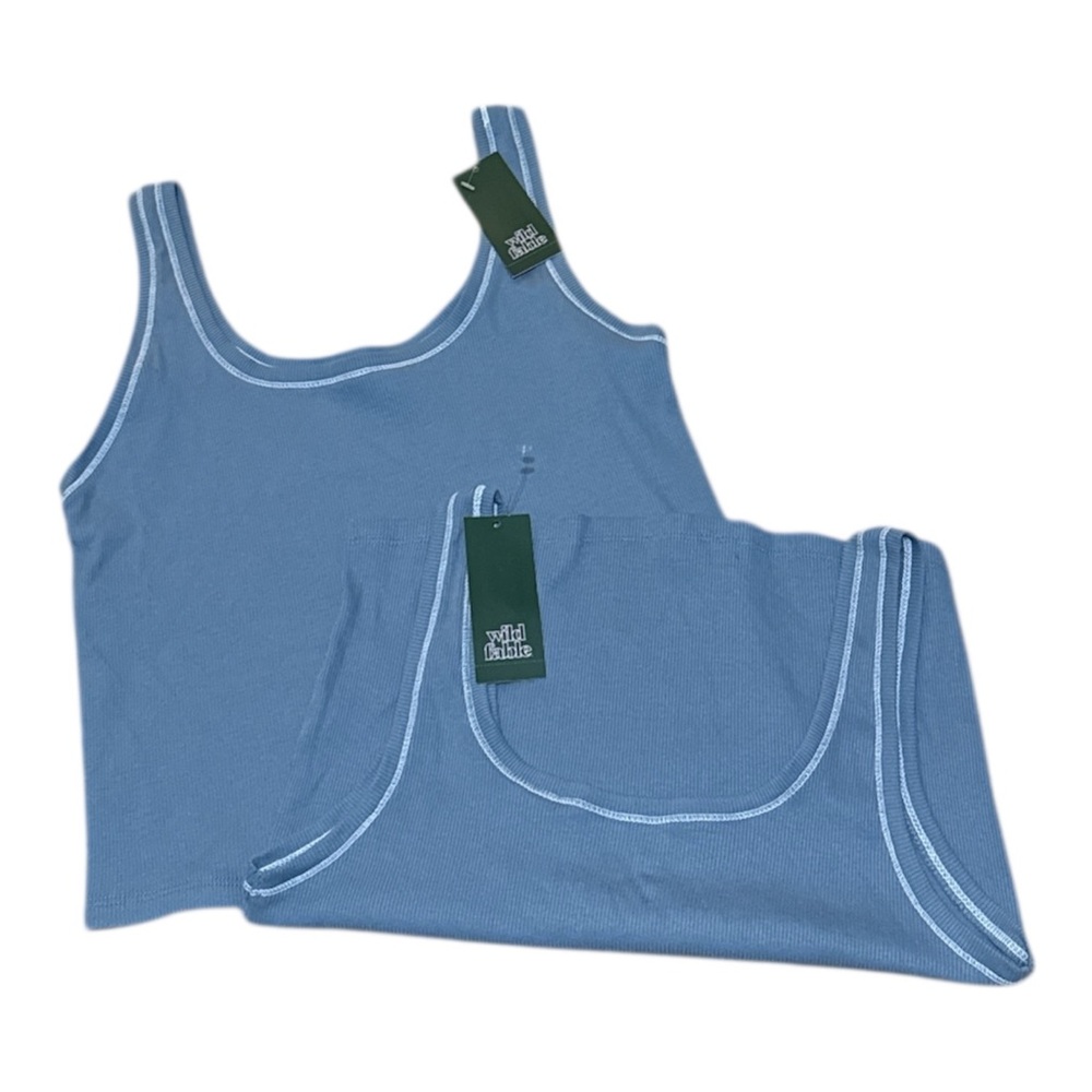 Wild Fable Blue Tank Top 2 Pack Size XL NWT